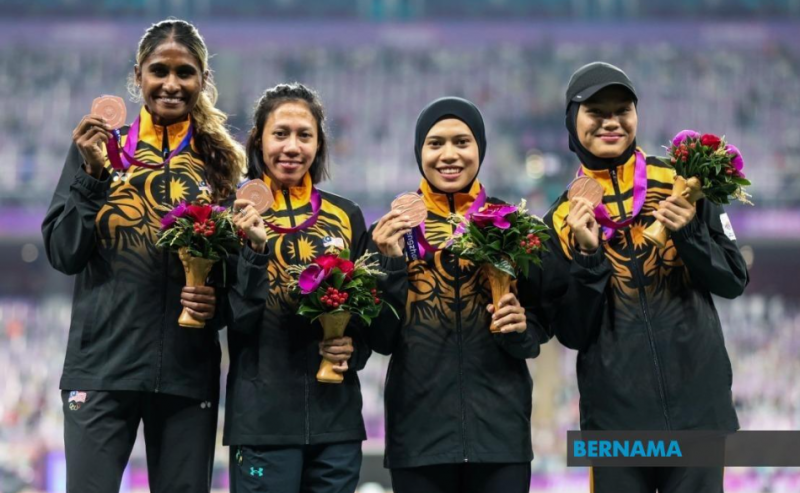 Asian Games: M’sian women's 4x100m quartet stunned by Bahraini's congratulations for winning bronze
